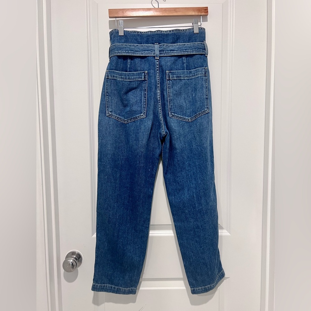 Citizens of Humanity Noelle Ultra High-Rise Belted Cargo Jeans Sz 26 Medium Wash - Picture 6 of 13